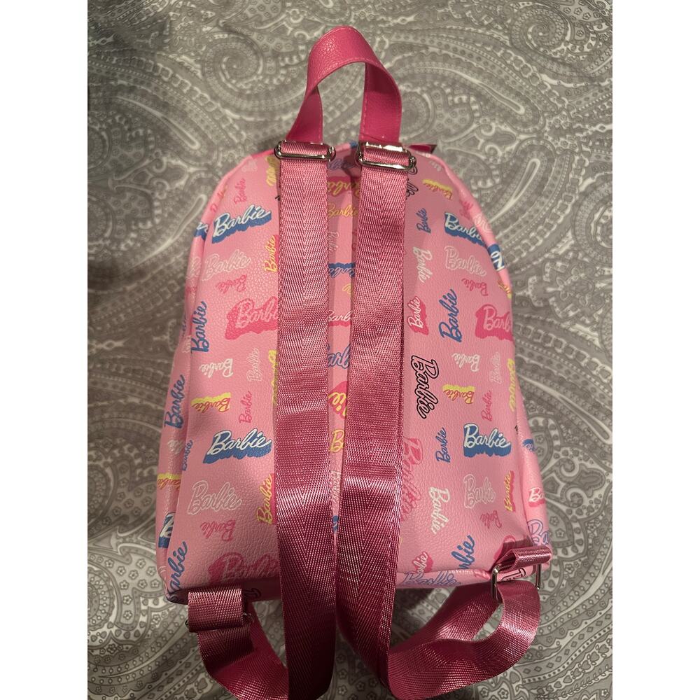 NWT Accessory Innovations Pink Barbie Logo Mini Backpack - Picture 3 of 4
